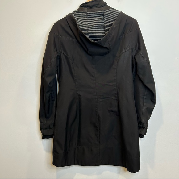 True North Women’s Fleece Lined Hooded Rain Jacket Black Zip - Picture 5 of 7